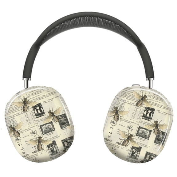 Protective Cover for AirPods Max Vintage Honey Bee=10 Headphones Aesthetic Print Snap On Cases