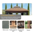 thumbnail image 4 of Gazebo Canopy 2-Tier Soft Top Event Tent, For Patio Backyard Garden Camping 11x 11Ft, 4 of 9