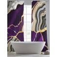 thumbnail image 5 of Purple Marble Sheer Curtains 96 Inch Length 2 Panels Set, Grey Gold Texture Vintage Farmhouse Art Voile Window Treatment Semi Sheer Long Curtains Drapes for Bedroom/Living Room/Kitchen 52"x96"x2, 5 of 7