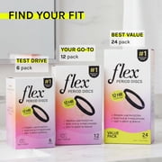 Flex Period Discs, One-Time-Use Menstrual Discs, Body-Safe & Non-Toxic, 12-Hour Wear, 24 Count