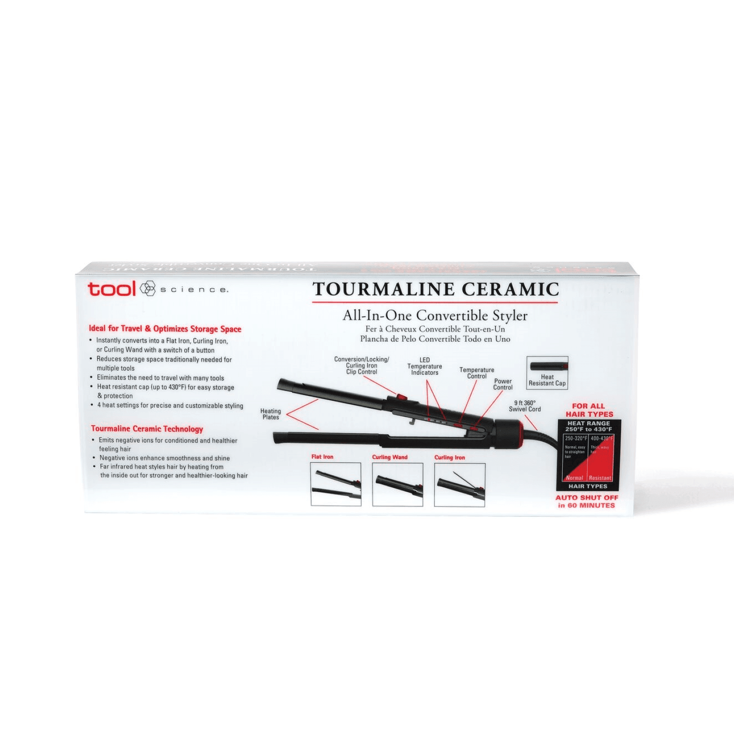 Tool Science All-In-One Convertible Styler | Straighten or Tool Science All-In-One Convertible Styler | Straighten or