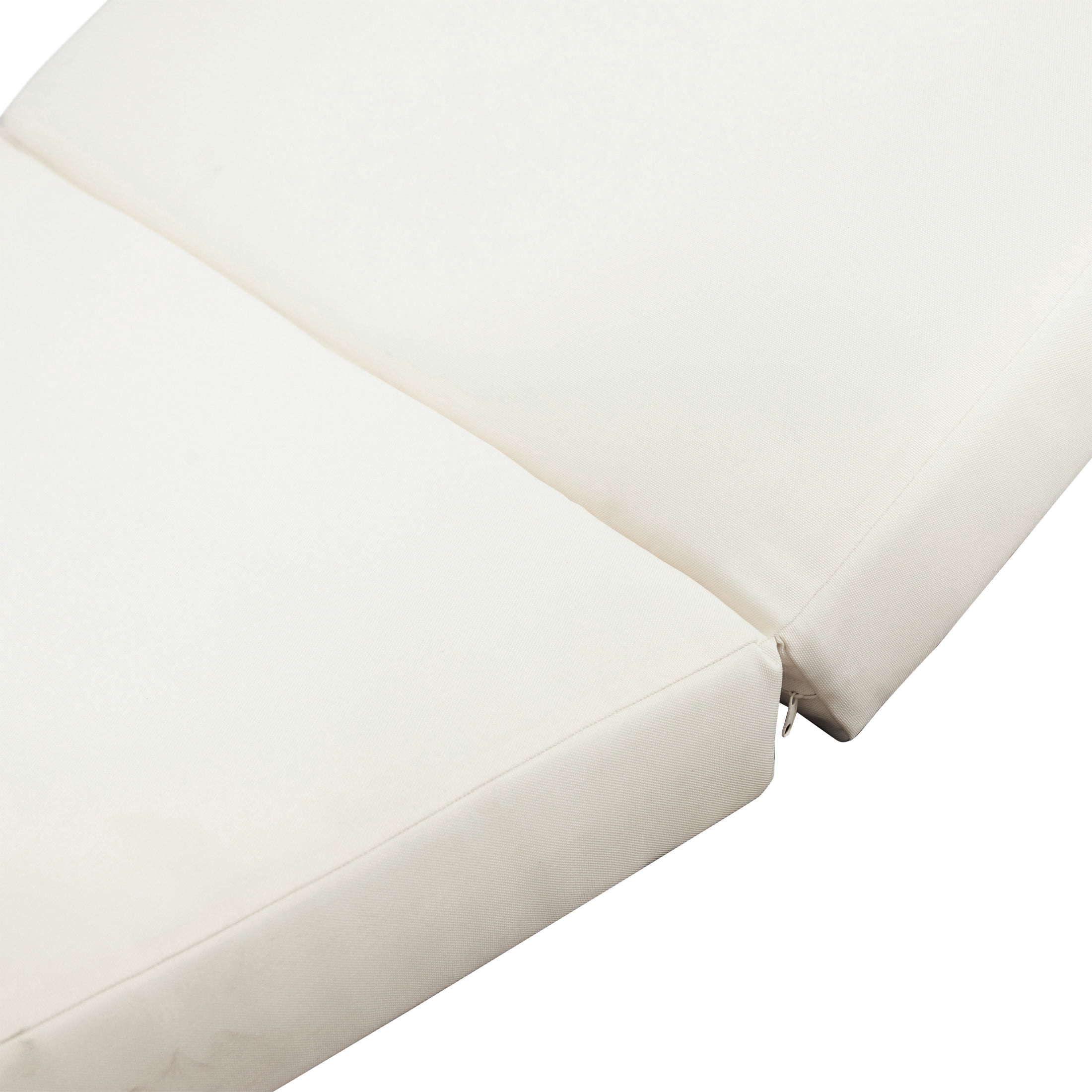 Christopher Knight Home Outdoor Chaise Lounge with Cream Cushion, 5-Position Recliner, White