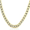 4mm Thin Hammer Curb Cuban Link Silver Gold Filled Chain Necklace Men Women
