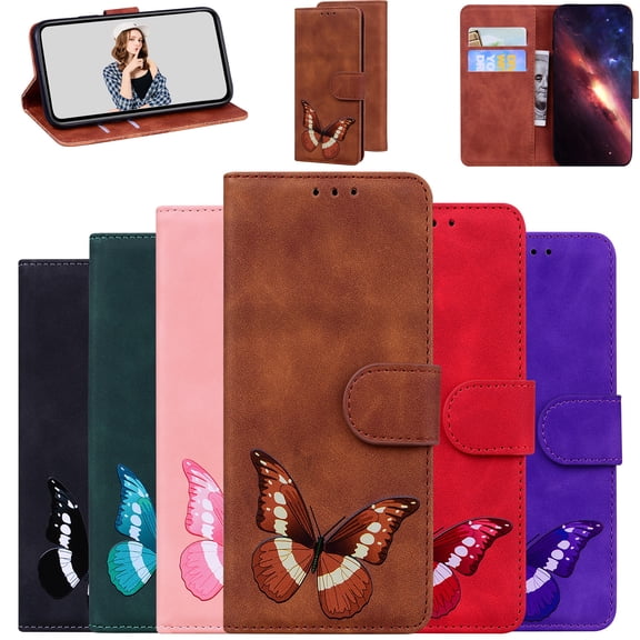 Flip Folio Case with Kickstand for iPhone 17/Air 17 Pro Max 15/16 Plus, Shockproof Protective Wallet Cover for Apple Phones