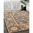 thumbnail image 2 of Ahgly Company Indoor Round Abstract Yellow Oriental Area Rugs, 6' Round, 2 of 6