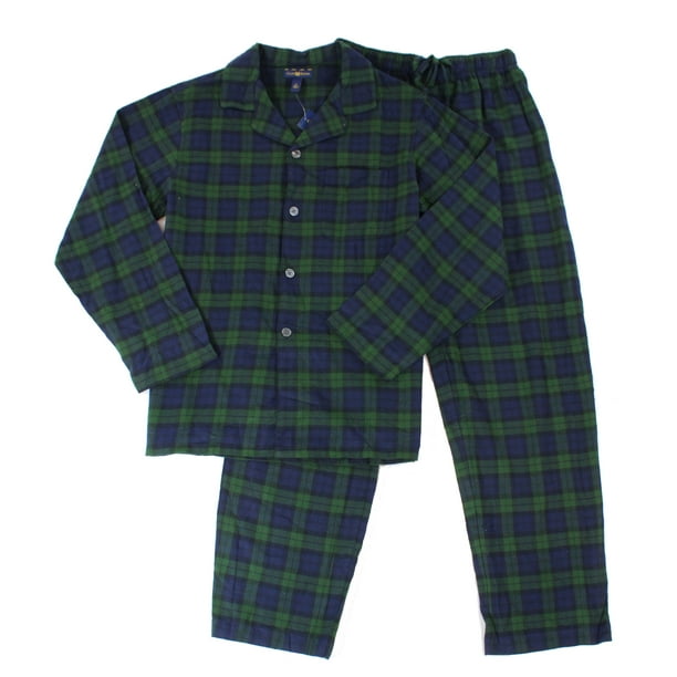 Club Room NEW Green Mens Size Big 2X PlaidPrint Pants Pajama Sets