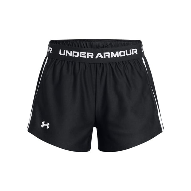 Pantalones cortos Under Armour Tech Play Up negros para niñas, talla S