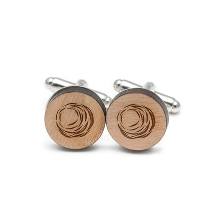 Textured Sphere Cufflinks, Wood Cufflinks Hand Made in the USA