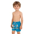 thumbnail image 5 of Babcutegg Kids Printed Swim Trunks with Pockets – Elastic Waistband, Drawstring Closure, Casual Beach and Pool Short for Warm Weather Activities Blue Size 14-15, 5 of 9