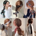 thumbnail image 2 of Foulard Décorative en Soie Bandeau Foulard Longue pour Femmes Sac à Main Ruban Accessoire pour Cheveux, 2 of 8