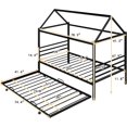 thumbnail image 4 of Twin Size Metal House Shape Platform Bed with Trundle, 4 of 7