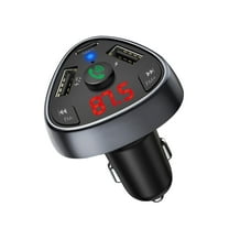 Zyerch Bluetooth 5.3 FM Transmitter, Car Charger 2 USB Ports, Wireless Bluetooth Fast Charge 20W, FM Radio Adapter Music Player with LED for iPhone Series, Galaxy and More