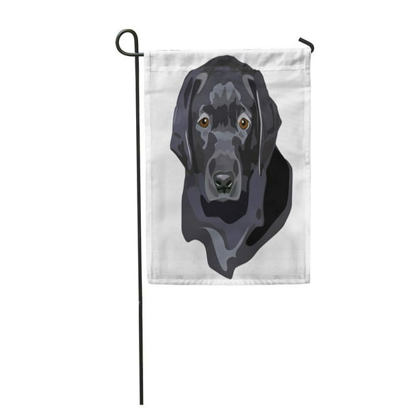 POGLIP Labrador of Black Lab Puppy Portrait Dog Retriever Garden Flag Decorative Flag House Banner 28x40 inch