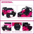 thumbnail image 7 of Okybaby 12V Kids Ride on Truck Car with Remote Control, Electric Kids Ride on Toys with MPS,Bluetooth,USB/TF Slot,LED Lights, Ride on Truck Cars for Kids Aged 2-8,Pink, 7 of 7