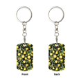 thumbnail image 2 of Goofa Lemon Fruits Flowers Leaves Printed Rectangular Metal Keychain Bag Charm Floral Charm for Purse Keys Metal Keyring Gift for Women Accessories, 2 of 7