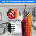 thumbnail image 4 of EIMELI Tie and Belt Hanger, Storage Rack Adjustable Cross X Tie Rack Belt Scarves Hook Hanger Holder Organizer with Non-Slip Clips, 4 of 6