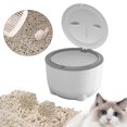 thumbnail image 6 of perfeclan Hooded Cat Litter Bin with Lid Dog Trash Trash Can Reusable Easy to Clean Compact Pet Litter Tray Cat Trash Bin for Cats Pet Supplies White, 6 of 9