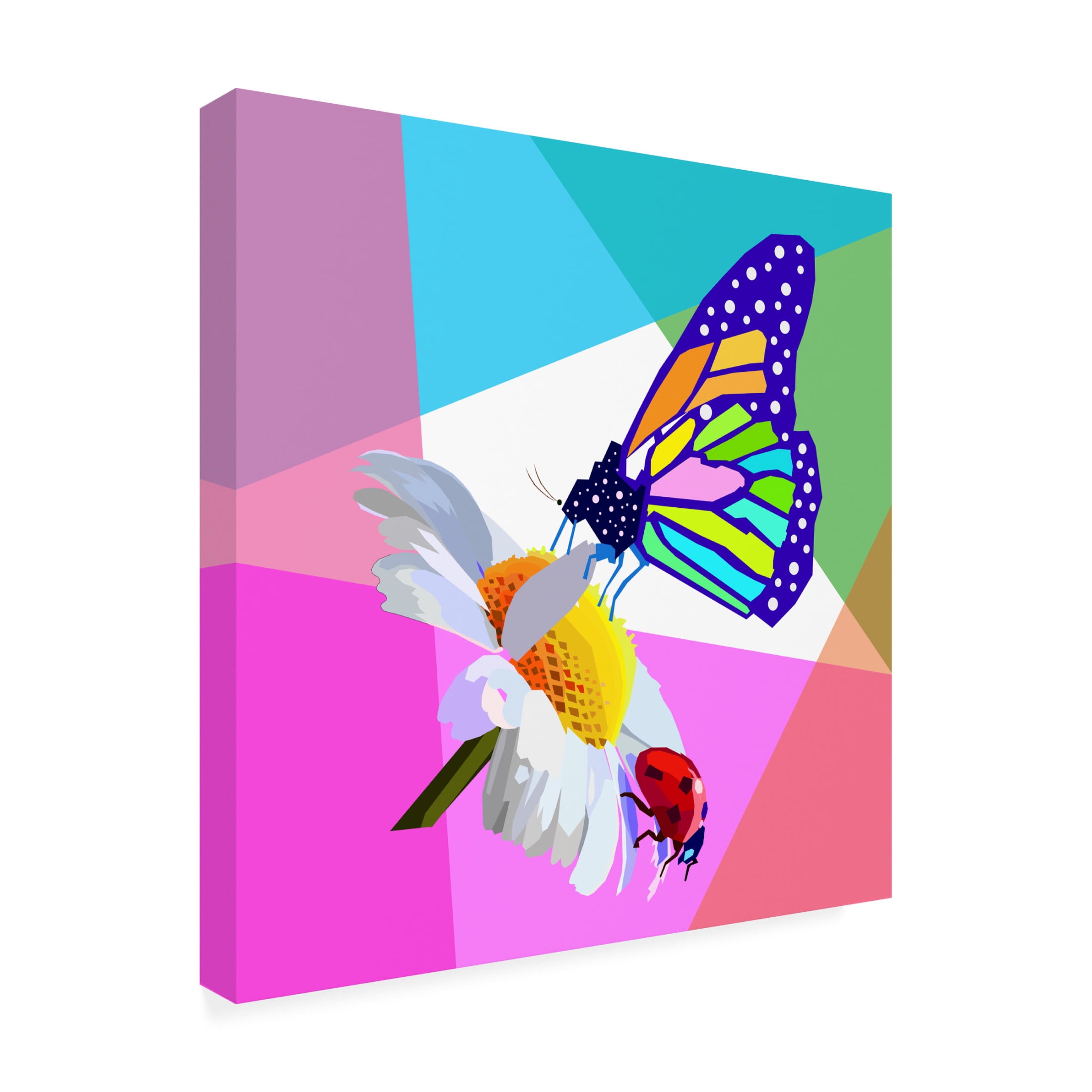 Canvas Wall Art - Surapol Pansanit 'Butterfly' Wall Art for Living Room, Bedroom, or Office Décor by Trademark Fine Art - 18 x 18 Inches