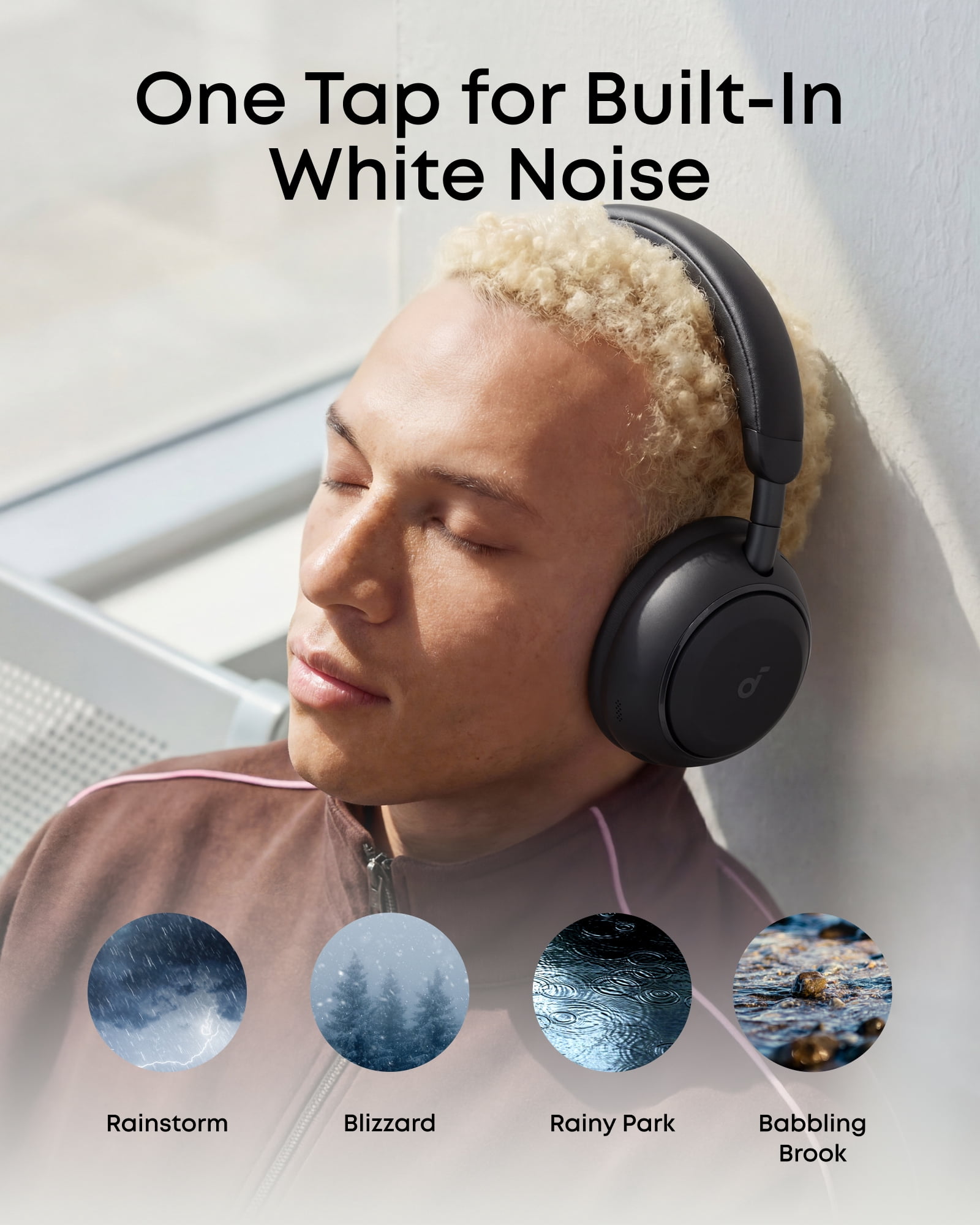 soundcore Space 2 by Anker, Active Noise Cancelling Headphones,Comfortable Fit, 50H Playtime, LDAC Hi-Res Wireless Audio, Dual Connection, Clear Calls, Bluetooth 6.1, Nap Mode, Wearing Detection