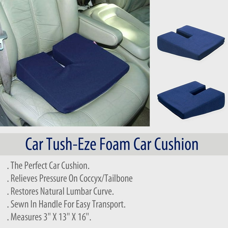 Sojoy Car Seat Cushion Wedge Coccyx Cushion Memory Foam Seat Cushion Chair  Pad (18.5 X 16 X 2.5 Inch)