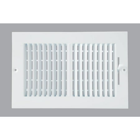 

1PACK Home Impressions White Steel 7.76 In. Wall Register