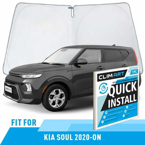 CLIM ART Windshield Sun Shade for Kia Soul 2020-2026, Custom-Fit Foldable Car Sunshade, Vehicle Sun Protector, Front Auto Windshield Cover, Car accessories - WS3031