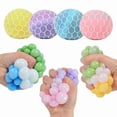 thumbnail image 3 of NWOKYZGH 1Pc Colorful Mesh Grape Stress Balls, Squeeze Color Change Fidget Toys for Stress Relief and Hand Exercise, 3 of 5