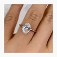 thumbnail image 3 of SOLITAIRE JEWELS 2.50CT Oval Moissanite Diamond Hidden Halo Engagement Gift Ring in 10k Yellow Gold, 3 of 7
