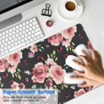 thumbnail image 4 of Long Mouse Pads for Desk,Pioneer Flower Floral Print Pattern Desk Mats on Top Of Desks, Desk Mouse Pad Extra Large with 3mm Non-Slip Base and Stitched Edge for Gaming,Office,Work,Home 31.5"x11.8", 4 of 6