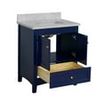 thumbnail image 5 of Abbey 30" Bathroom Vanity with Royal Blue Cabinet and Carrara Marble Top, 5 of 6