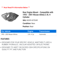 thumbnail image 2 of Rear Engine Mount - Compatible with 1993 - 2001 Nissan Altima 2.4L 4-Cylinder 1994 1995 1996 1997 1998 1999 2000, 2 of 2