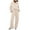 Beige, variant on Sweatsuits for Women 2 Piece Long Sleeve Sweatshirt with Wide Leg Pants Lounge Fall Fashion Must Haves Matching Sets Women Clothing