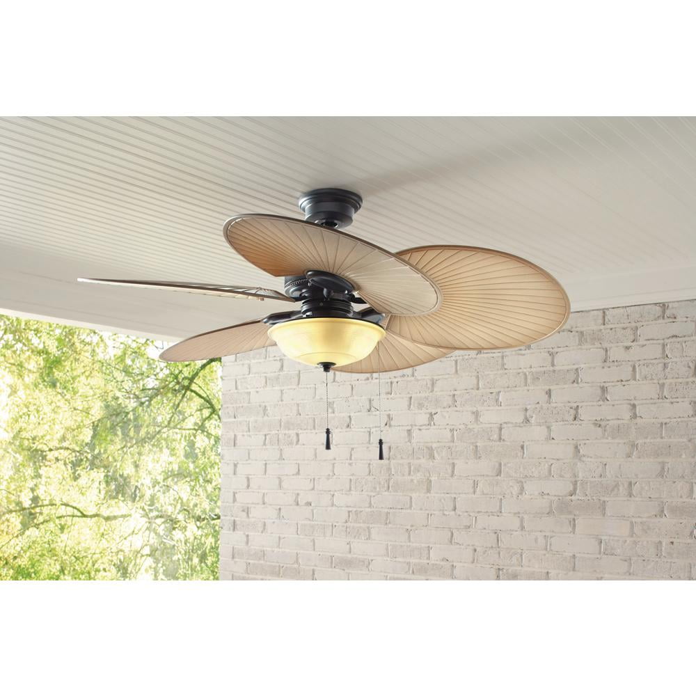 Hampton Bay Havana 48 In Led Natural Iron Ceiling Fan With