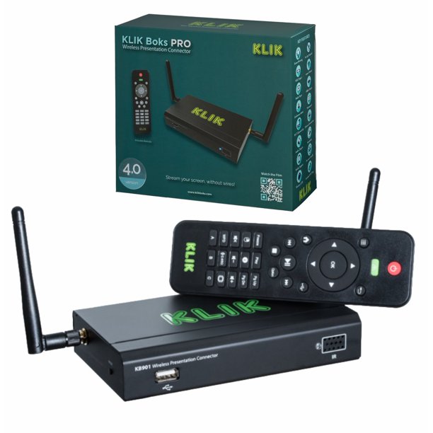 KLIK Boks PRO Wireless Presentation System w/ WiFi, VGA, HDMI