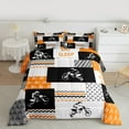 thumbnail image 2 of Manfei Modern Motorcycle Print Bedding Comforter Set for Kid, Est Sleep Sports Twin Comforter Sets, Dirt Bike Lover Reversible Bedding Set, Ultra Soft Home Decor, 2pcs, 2 of 8