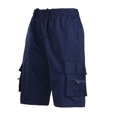 thumbnail image 2 of Abcnature Men's Athletic Shorts, Sports Gym Running Short Pants, Men's Multi-pocket Overalls Shorts, Loose Outdoor Shorts, Sports Fitness, Cargo Casual Hiking Shorts Navy M, 2 of 6