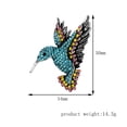 thumbnail image 3 of Teissuly Occident Boutique Jewelry Theme Colorful Diamond Hummingbird Brooch, 3 of 6