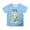 Sky Blue, variant on Shadoumai Easter Themed Printed Short Sleeve Tee for Girls Casual Comfortable Blended Top