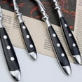 thumbnail image 4 of Classic Elegant Resin Rivets Handle Style Stainless Steel Western Cutlery 4 In 1 Set Delicate Utensils Dinnerware For Home, 4 of 5