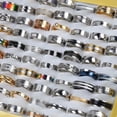 thumbnail image 2 of HOOUN Wholesale 200pcs BULK LOT mixed STAINLESS STEEL RINGS MEN'S Fashion Wedding Gift, 2 of 7