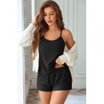 thumbnail image 5 of Ekouaer Womens Leopard Print Cami Pajama Set 2 Piece Criss Cross Back Cute Valentines Lingerie Shorts Sleepwear, 5 of 6