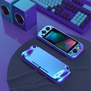 PlayVital ZealProtect Glossy Protective Case for Nintendo Switch Lite, Hard Shell Ergonomic Grip Cover for Switch Lite w/Screen Protector & Thumb Grip Caps & Button Caps - Chameleon Purple Blue