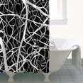 thumbnail image 4 of Abstract Black White Tree Trunk Autumn Fall Forest Branch Shower Curtains, All Seasons Shower Curtains for Bathroom Country Bathroom Shower Curtain Sets Waterproof Fabric Decor 72×72in with 12 Hooks, 4 of 4