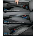 thumbnail image 5 of Leather Car Seat Gap Filler Universal for Car Truck SUV to Block The Gap Between Seat and Console Stop Things from Dropping 2 Sets Black, 5 of 7