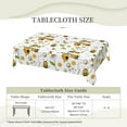 thumbnail image 6 of Tablecloth Funny Bee Bumblebee Yellow Table Cloth For Rectangle Tables Waterproof Resistant Picnic Table Covers For Kitchen Dining/Party(54x72in), 6 of 8