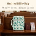 thumbnail image 7 of Xixirimido Bible Cover Case Large Bible Cover with Handle Quilted Bible Carrying Case Bag with Bookmarks Bible Study Supplies Accessories, Poppies Floral Green, 7 of 7