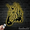 thumbnail image 3 of Handmadetneonsign Custom Zebra Forest Lion Metal Wall Art LED Light - Personalized Zebra Farm, 3 of 5