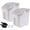 2Pcs 25LB Grey, variant on 2 Pack Rice Storage Container 25 lbs, Airtight Flour Storage Containers with Lid and Wheels, Measuring Cup & Scoop, BPA Free, Bulk Food Dispenser for Sugar, Grain, Cereal - Pet Food Bin (Grey)