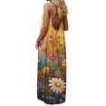 thumbnail image 2 of Enjoytime Long Summer Dresses for Women 2026 Floral Print Crewneck Backless Sleeveless Maxi Dress Spaghetti Strap Loose Casual Dress, 2 of 7