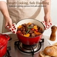 TAIMASI, Dutch Oven, 5QT, Enamel, Red, All Stovetop Compatible ...